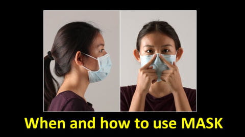 Best practices of what to do before you wear the mask, when you are wearing a mast and disposal of the mask.